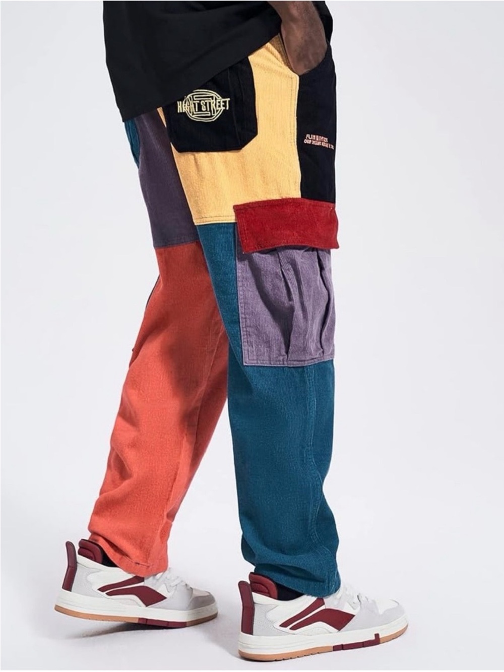 Aelfric Eden colorblock cargo corduroy pants - Picture 1 of 7